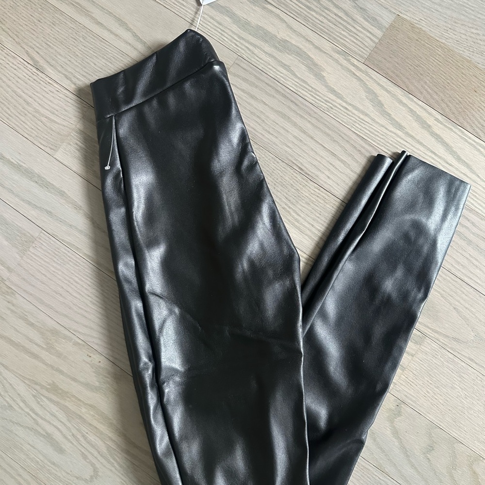 Wolford Black Faux Leather Leggings